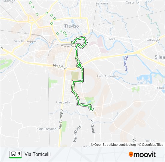 9 bus Line Map