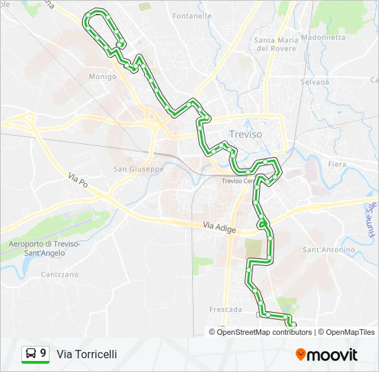 9 Bus Line Map