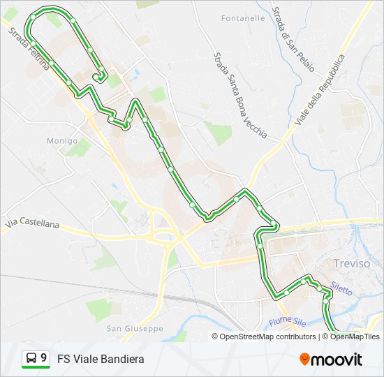 9 bus Line Map