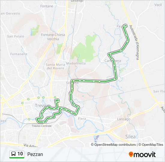 10 Bus Line Map