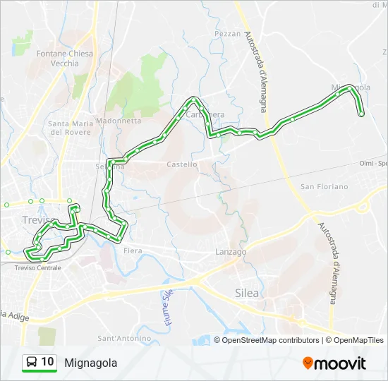 10 Bus Line Map