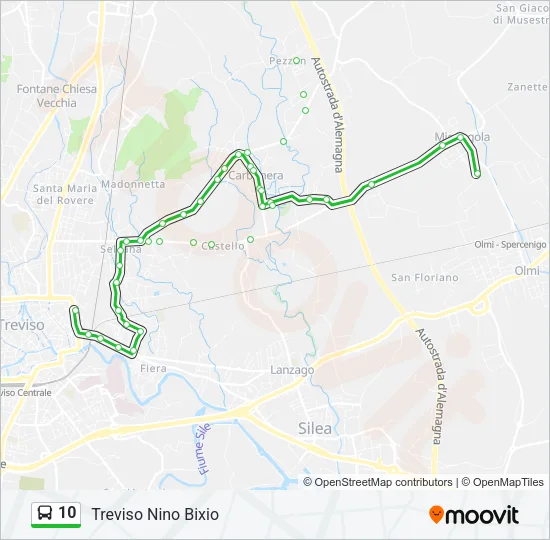 10 Bus Line Map