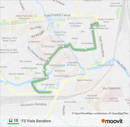 10 Bus Line Map
