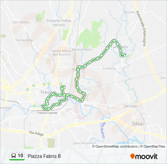 10 Bus Line Map
