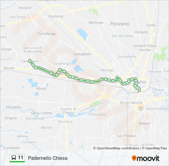 11 Bus Line Map