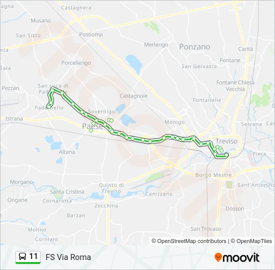 11 Bus Line Map