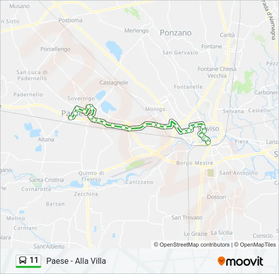 11 Bus Line Map