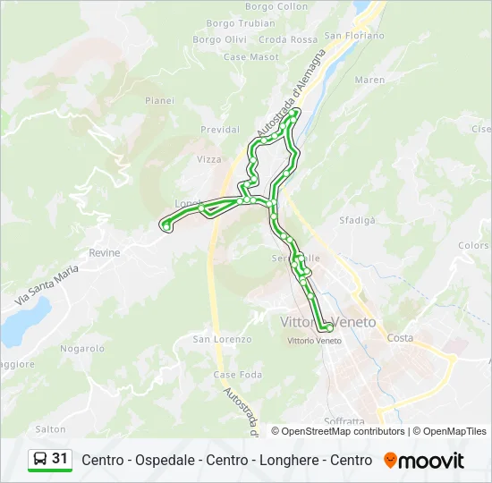 31 Bus Line Map