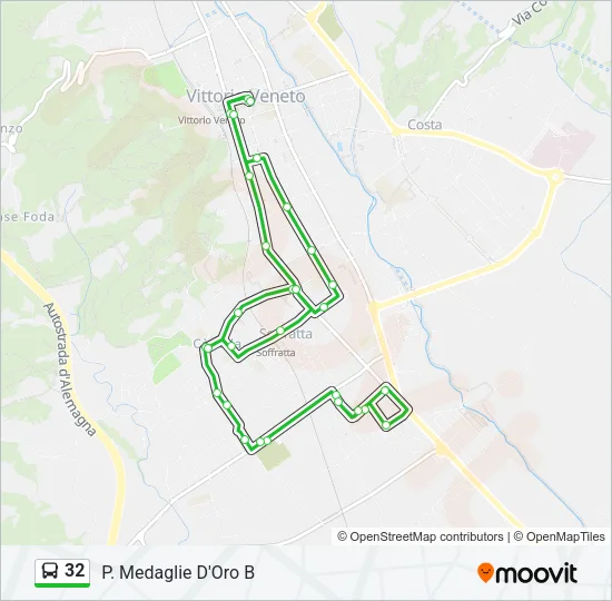32 Bus Line Map