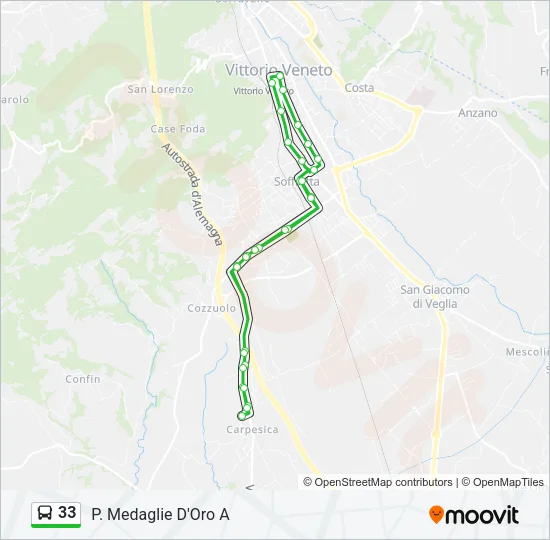 33 Bus Line Map