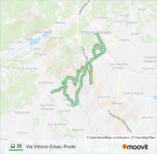 35 Bus Line Map
