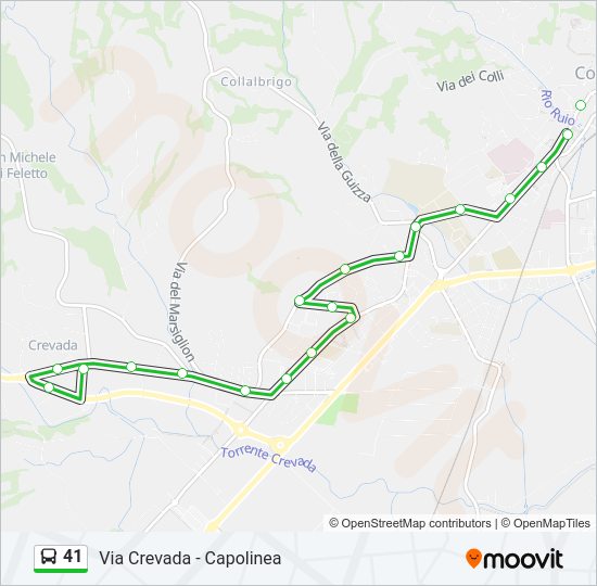 Percorso linea bus 41