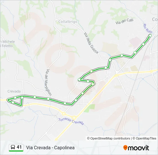 41 Bus Line Map