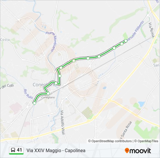 Percorso linea bus 41