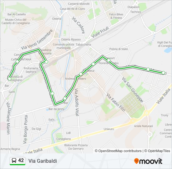 42 bus Line Map