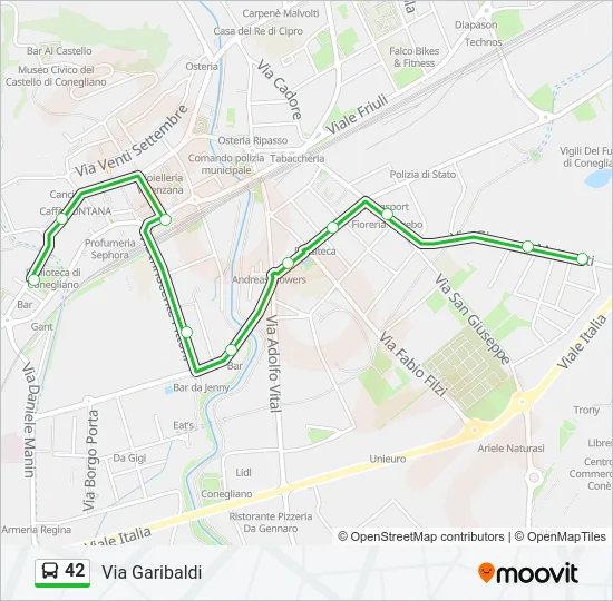 42 Bus Line Map