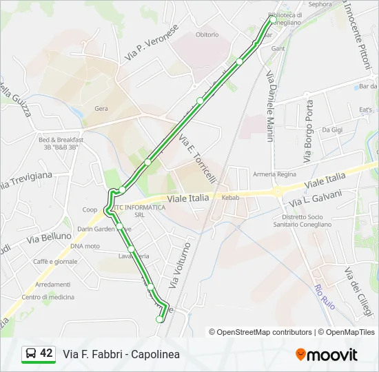 42 Bus Line Map