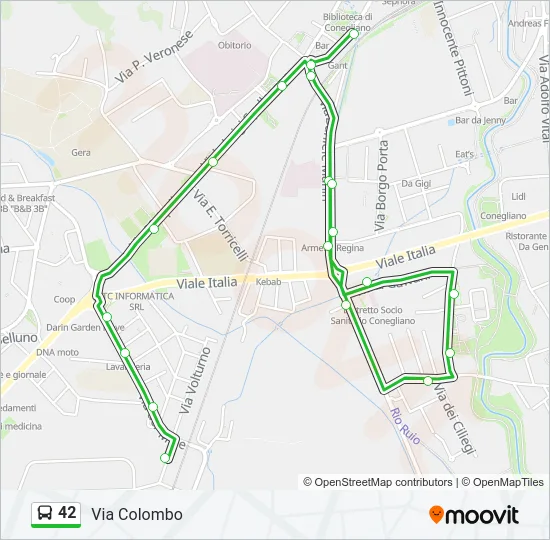 42 Bus Line Map
