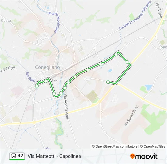 42 Bus Line Map