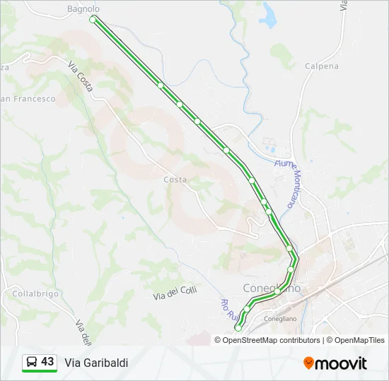 43 Bus Line Map