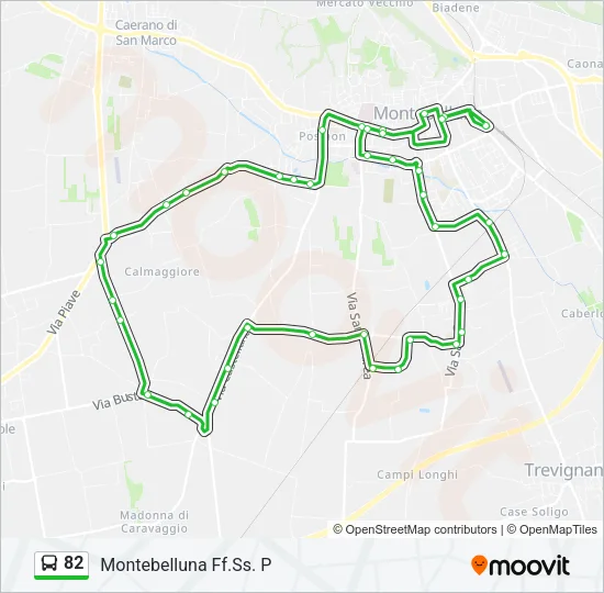 82 Bus Line Map