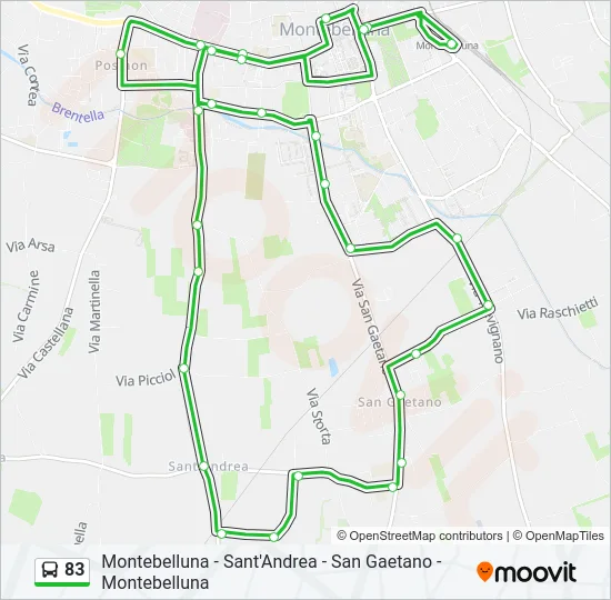 83 Bus Line Map