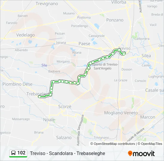 102 Bus Line Map