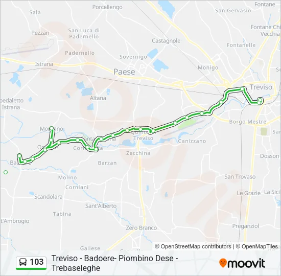 103 Bus Line Map
