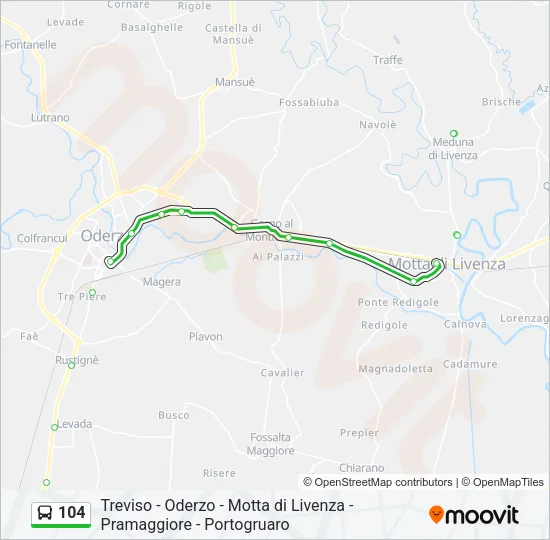104 Bus Line Map