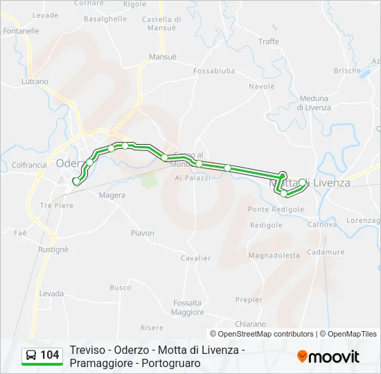 104 Bus Line Map