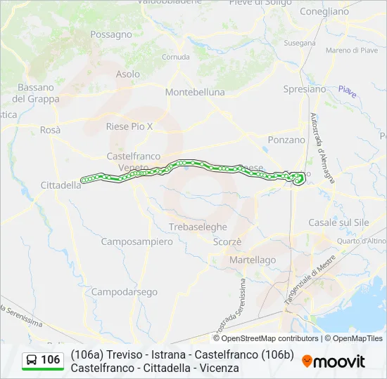 106 Bus Line Map