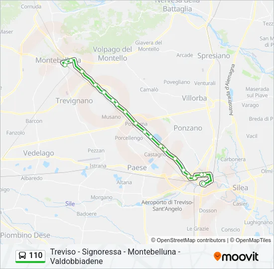 110 Bus Line Map