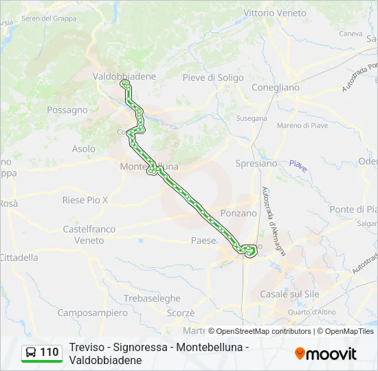 110 Bus Line Map