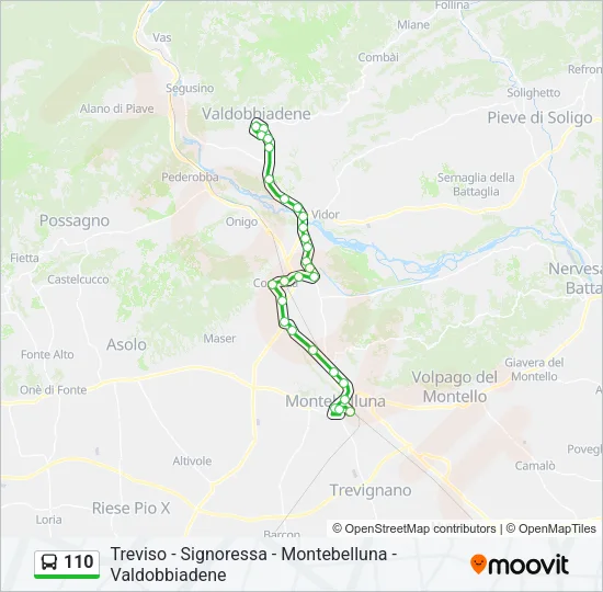 110 Bus Line Map