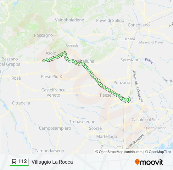 112 Bus Line Map