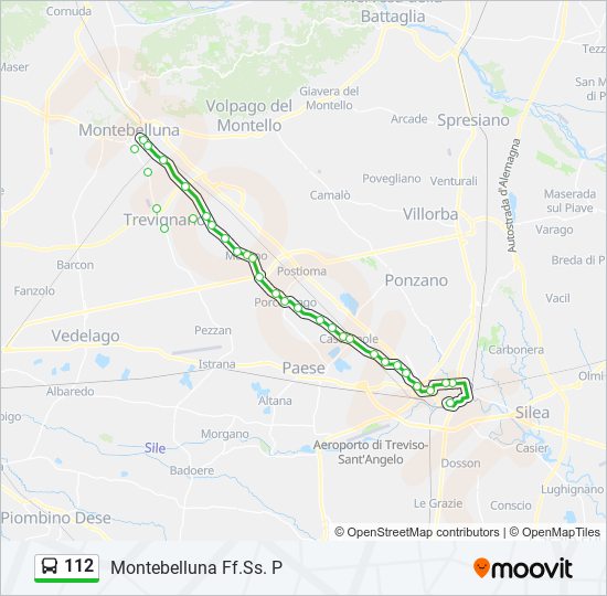 112 bus Line Map