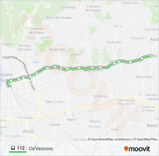 112 Bus Line Map