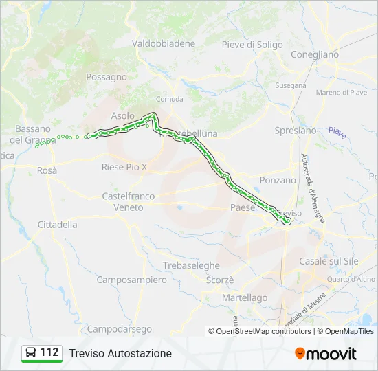 112 Bus Line Map