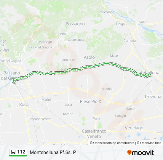 112 Bus Line Map