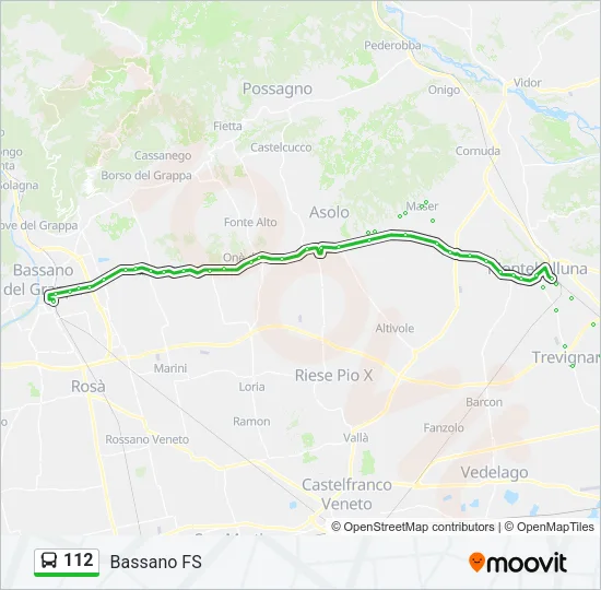 112 Bus Line Map