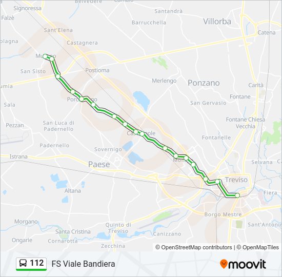 Percorso linea bus 112