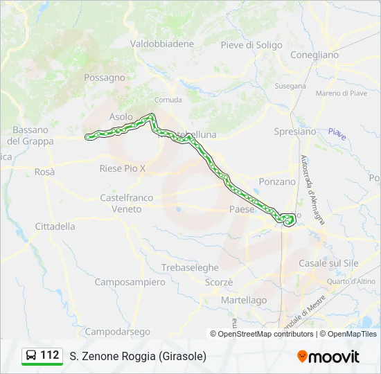 112 Bus Line Map