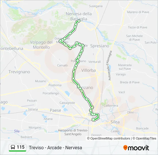 115 Bus Line Map