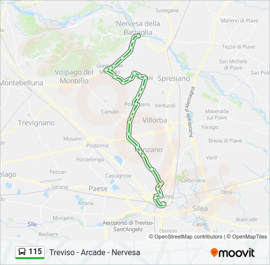 115 Bus Line Map