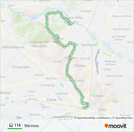 116 Bus Line Map