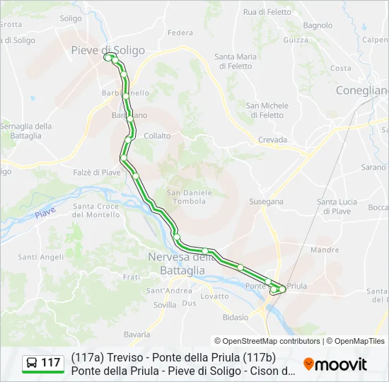 117 Bus Line Map