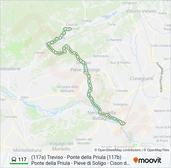 117 Bus Line Map