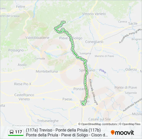 117 Bus Line Map