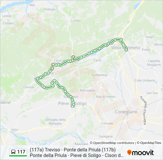 117 Bus Line Map