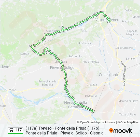 117 Bus Line Map